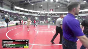 152 lbs Quarterfinal - Ezra Swisher, Bellefonte Area Hs vs Anthony Baker, Williamson Hs