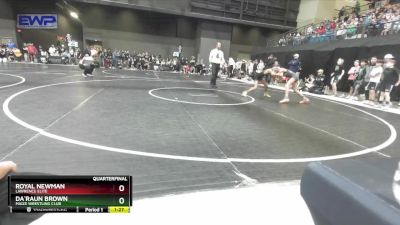 80 lbs Quarterfinal - Royal Newman, LAWRENCE ELITE vs Da`raun Brown, Maize Wrestling Club