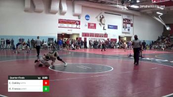 133 lbs Quarterfinal - Ethan Oakley, Appalachian State - Unatt vs Ryan Franco, Army Prep