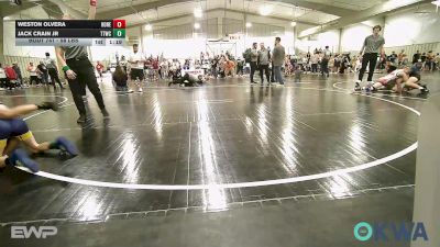 58 lbs Rr Rnd 5 - Weston Olvera, Honey Badgers Wrestling Club vs Jack Crain Jr, Team Tulsa Wrestling Club