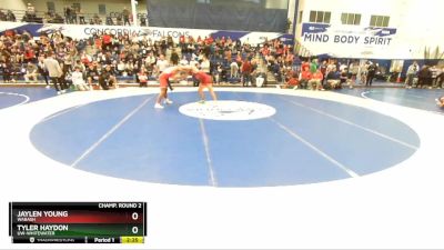 174 lbs Champ. Round 2 - Tyler Haydon, UW-Whitewater vs Jaylen Young, Wabash