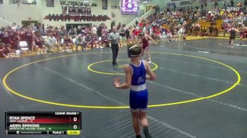 106 lbs Round 1 (16 Team) - Ryan Spence, West Laurens vs Aiden Simmons, Benedictine Military School