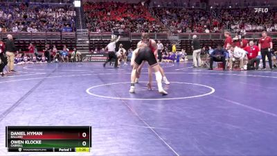 2A-157 lbs Champ. Round 1 - Owen Klocke, Carroll vs Daniel Hyman, Ballard