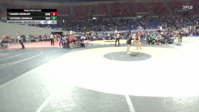 6A Boys 215 lbs Cons. Semi - Kitiona Shinkle, West Salem Boys vs Zadek Bowlby, Newberg Boys