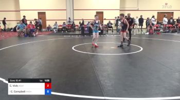 38 kg Cons 16 #1 - Cody Vick, Western Colorado Wrestling Club vs Colter Campbell, Anchorage Youth Wrestling Academy
