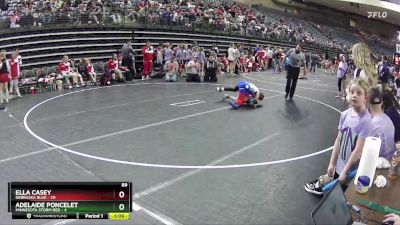 89 lbs Round 2 (6 Team) - Ella Casey, Nebraska Blue vs Adelaide Poncelet, Minnesota Storm Red