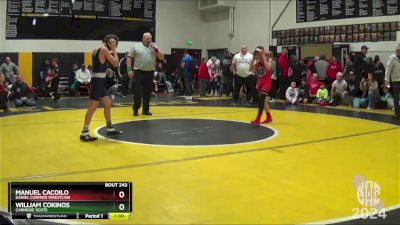 83 lbs Champ. Round 2 - Manuel Cacoilo, Daniel Cormier Wrestling vs William Cokinos, Carnegie Scots