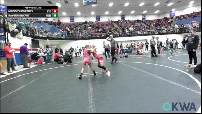 46-49 lbs Quarterfinal - Madelyn Fortney, Comanche Takedown Club vs Raygen Bryant, Prime Wrestling