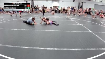84 lbs Placement (4 Team) - Sebastian Rinehart, Mavericks vs Carter Watson, Broad Axe Green