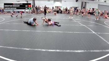 84 lbs Placement (4 Team) - Sebastian Rinehart, Mavericks vs Carter Watson, Broad Axe Green