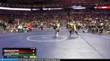 1 lbs Champ. Round 1 - Ronan Poynton, Regina, Iowa City vs Chase Wickwire, Belle Plaine
