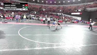 94 lbs Cons. Round 5 - Dominic DiPiazza, Kaukauna Wrestling Club vs Bentley Geiser, Kimberly Wrestling Club