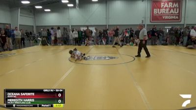 50-54 lbs Round 3 - Meredith Harris, Majka Wrestling Club vs Oceana Saferite, Nova WC