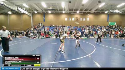 104 lbs Cons. Round 3 - Zaiden Clark, Grantsville Wrestling Club vs Cash McClellan, Westlake