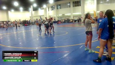 105 lbs Placement (16 Team) - Annmarie Shuler, Indiana Smackdown Girls vs Maribel Gonzalez, Nebraska Black Widows