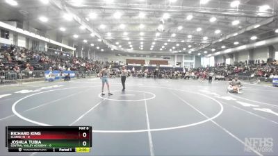 116 lbs Round 3 (3 Team) - Joshua Tubia, Central Valley Academy vs Richard King, Clarke HS