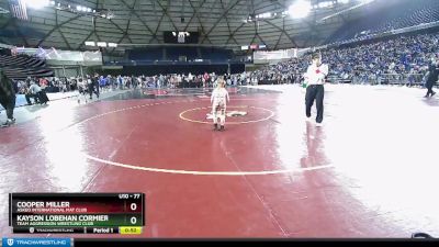 77 lbs Champ. Round 1 - Cooper Miller, Askeo International Mat Club vs Kayson Lobehan Cormier, Team Aggression Wrestling Club