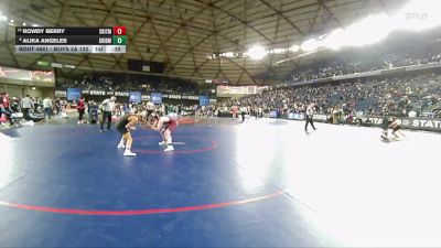 Boys 4A 132 lbs Cons. Round 4 - Rowdy Berry, South Kitsap vs Alika Angeles, Kentridge