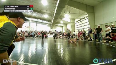 52 lbs Consi Of 8 #2 - Clyde Longcrier, Claremore Wrestling Club vs Daxton Wise, Tecumseh Youth Wrestling