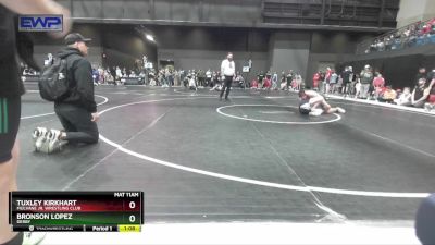 165 lbs Quarterfinal - Tuxley Kirkhart, Mulvane Jr. Wrestling Club vs Bronson Lopez, Derby