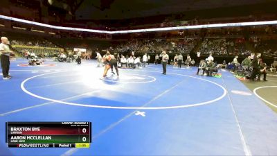 215 Class 1 lbs Champ. Round 1 - Aaron Mcclellan, Lone Jack vs Braxton Bye, Lawson