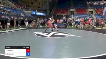 195 lbs Rnd Of 64 - Tayshaun Glover, North Carolina vs Kyle Oliveira, Alabama