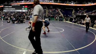 3A 120 lbs Champ. Round 1 - Cole Hunt, Jacksonville High School vs Chris Schroth, Union Pines