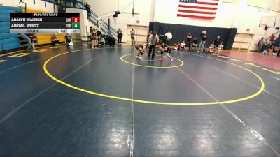 89-92 lbs Round 2 - Addison Apodaca, Riverton Middle School vs Hayden Robinson, Thermopolis Middle School