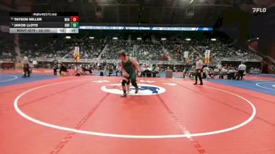 4A-285 lbs Cons. Round 2 - Tayson Miller, Natrona County vs Jakob Lloyd, Green River