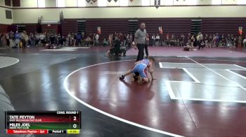 PW-12 lbs Cons. Round 1 - Tate Peyton, East Buchanan Mat Club vs Miles Joel, Indee Mat Club