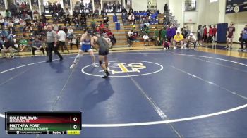 146 lbs Cons. Semi - Kole Baldwin, Beauregard HS vs Matthew Post, Prattville Christian Academy