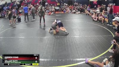 62 lbs Cons. Round 1 - William Duty, Eastside Youth Wrestling vs Andrew Pond, C2X