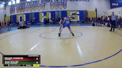 138 lbs Quarterfinal - Ehab Shalaby, Osceola (Kissimmee) vs MICHAEL MCKEEVER, Newsome