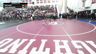285 lbs Quarterfinal - Ben Leahy, Nashoba vs John Bermudez, Minnechaug