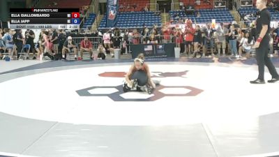 100 lbs Cons. Sub-rd Of 32 - Ella Giallombardo, Michigan vs Ella Japp, Nebraska