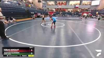 120 lbs Quarterfinal - Nadiyah Elizondo, Bryan (Girls) vs Sorlac Gonzalez, Conroe Oak Ridge (Girls)