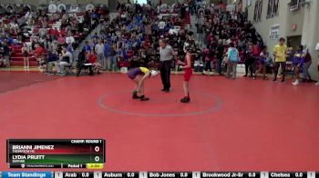 100 lbs Champ. Round 1 - Brianni Jimenez, Thompson HS vs Lydia Pruitt, Daphne