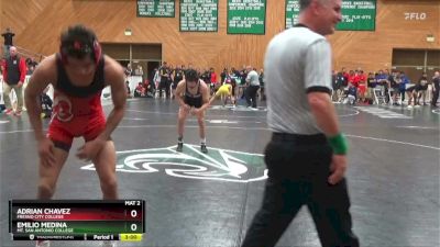 133 lbs Quarterfinal - Adrian Chavez, Fresno City College vs Emilio Medina, Mt. San Antonio College