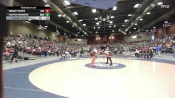 2A 150 lbs Champ. Round 1 - Jaxton Monroe, Millard vs Grady Heaps, South Sevier