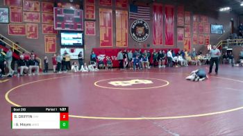 145 lbs Semifinal - Glenn Mayes, Union County vs BRYCE GRIFFIN, Civic Memorial