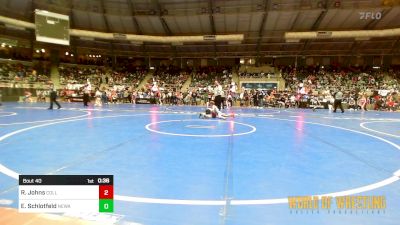 58 lbs Round Of 32 - Ryzen Johns, Collinsville Cardinal Youth Wrestling vs Easton Schlotfeld, Nebraska Wrestling Academy