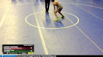 100 lbs Cons. Round 5 - Aaron Martinez, Highland High School Wrestling (Bakersfield) vs Dominic Day, California