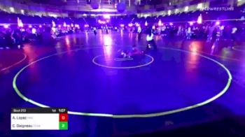 130 lbs Quarterfinal - Adrianna Lopez, Pine Creek vs Cheyenne Daigneau, Team Montana