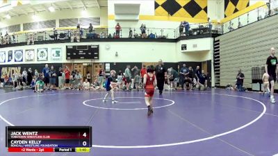 56 lbs Round 3 - Jack Wentz, Yorktown Wrestling Club vs Cayden Kelly, Roncalli Wrestling Foundation