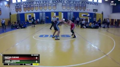 132 White Semifinal - Matias Cuevas, Gateway vs ANGEL LEGRAND, Cypress Creek H S