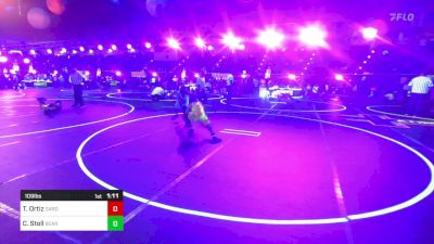 109 lbs Quarterfinal - Thiago Ortiz, Garden City Wrestling Club vs Cael Stoll, Bear Cave WC