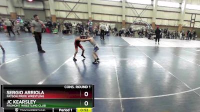 58 lbs Cons. Round 1 - Sergio ArrioLa, Payson Pride Wrestling vs Jc Kearsley, Fremont Wrestling Club