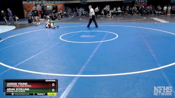 119 lbs Semifinal - Jaxson Young, Kenai Central High School vs Aidan Schilling, Seward High School