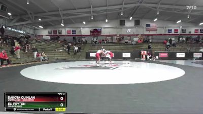 141 lbs Cons. Round 4 - Dakota Quinlan, Unattached - Rochester vs Eli Peyton, Cumberlands