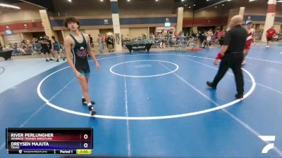 120 lbs Quarterfinal - River Perlungher, Warrior Trained Wrestling vs Dreysen Majuta, Texas